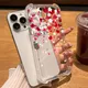 Coques de téléphone transparentes antichoc pour iPhone fleurs florales coque arrière rigide 15