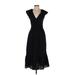 Old Navy Casual Dress - Party Plunge Sleeveless: Black Print Dresses - Women's Size X-Small