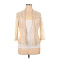 Emma Street Jacket: Ivory Damask Jackets & Outerwear - Women's Size 14 Petite