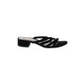 INC International Concepts Sandals: Slip On Chunky Heel Casual Black Solid Shoes - Women's Size 8 - Open Toe