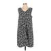 Ann Taylor LOFT Casual Dress - Midi: Black Print Dresses - Women's Size Small