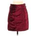 Free People Casual Skirt: Burgundy Solid Bottoms - Women's Size 26