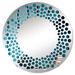 Design Art Cyan Citadel Minimal Urban Photos I - Polka Dot Wall Mirror|Round, Crystal | 23.6 H x 23.6 W x 0.24 D in | Wayfair MIR120020-C24