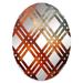 Design Art Maroon Mars Mystery Planet I - Plaid Decorative Mirror|Oval, Crystal | 35.4 H x 23.6 W x 0.24 D in | Wayfair MIR117611-O24-36