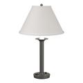 Hubbardton Forge Simple Lines 27" Table Lamp Metal/Fabric in White/Brown | Wayfair 262072-03-551