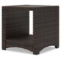 Signature Design by Ashley Windglow Outdoor End Table Wicker/Rattan in Brown | 23 H x 22.5 W x 22.5 D in | Wayfair P340-702