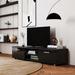 Ebern Designs Zeth TV Stand for TVs up to 70" Wood in Black | Wayfair 7123791F7DEC4C9CA0FA69EF2B6C143A