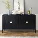 Winston Porter Rickeem 60" Sideboard Wood in Black | 32 H x 60 W x 16 D in | Wayfair 999585E614144AC98CD8EB1E478C75EF