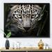 Ebern Designs Jungle Leopard Stalk - Print on Canvas Metal in Black | 16 H x 32 W x 1 D in | Wayfair C6CDCBD9B7754F7A8F202D039F57D878