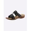 Pantolette RIEKER, Damen, Gr. 39, schwarz, Lederimitat, sportlich, Schuhe