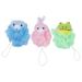 Cartoon Shower Ball Bath Mesh Sponge Toddler Pouf Poufs Toys for Kids Super Soft Baby Child 3 Pcs