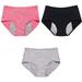 Beppter Women s Underwear Plus Size Sweat Outfit for Women After Birth 3Pc Underwear for Women Leak Proof Cotton Overnight Menstrual Panties Briefs High Waisted Leak Proof Protective Panties Black 4Xl