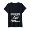 Damen Saturdays Are For Nothing But Football - T-Shirt mit V-Ausschnitt