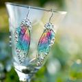 boucles d'oreilles femme chic moderne street fashion breloque ailes d'insecte transparentes boucles d'oreilles goutte / printemps / été / automne / hiver