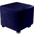 housse de pouf extensible housses de pouf carré de velours housse de tabouret de rangement pliable rectangulaire housse de banc protecteur de meubles housse souple avec fond élastique