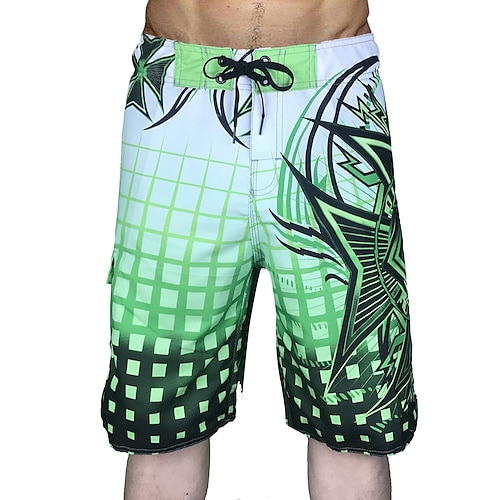 Homme Short de surf Shorts de bain Short de bain Motif Quadrillé Cordon de serrage avec poches Ultra Léger (UL) Séchage Rapide Confortable Shorts de Surf maillot de bain Surf Plage Sports Nautiques