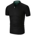 Homme POLO Tee Shirt Golf Casual du quotidien Col Mao Manche Courte basique Couleur unie Simple Eté Coupe ajustée Noir Blanche Rouge Vert Gris POLO