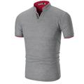 Homme POLO Tee Shirt Golf Casual du quotidien Col Mao Manche Courte basique Couleur unie Simple Eté Coupe ajustée Noir Blanche Rouge Vert Gris POLO