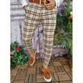 Homme Pantalon Chino Pantalon chino Pantalon Cigarette Pantalon habillé à carreaux Plaid À carreaux Antirides Entreprise Fête de bureau Classique Casual Chic 1 3