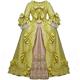 Rétro Vintage Rococo Victoriens Renaissance Princesse Epoque Coloniale Robe de bal Femme Costume Vintage Cosplay Utilisation Soirée Halloween Manches 3/4 Maxi Princesse Grande Taille Robe Halloween