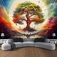 arbre de vie 3d tenture tapisserie hippie mur art grande tapisserie murale décor photographie toile de fond couverture rideau maison chambre salon décoration