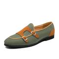 Homme Oxfords Chaussures formelles Chaussures habillées Chaussures de moine Marche Entreprise Décontractées du quotidien Soirée Evénement Fête de la St. Patrick Polyuréthane Mocassins Blanche Vert