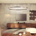 suspension led 40/60/80cm 1 lumière anneau design cercle dimmable aluminium peint finitions luxueuses style moderne salle à manger chambre suspension lampes 110-240v uniquement dimmable avec