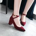 Femme Chaussures à Talons Escarpins Sandales Baby Grandes Tailles Soirée Travail du quotidien Couleur unie Couleur Pleine Eté Boucle Talon bloc Talon Bas Talon Bottier Bout pointu Elégant Classique