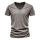 Tee T shirt Tee Chemise Homme Graphic Couleur Pleine Normal Col V Manches Courtes Blanche Noir Gris Clair Gris Foncé du quotidien Mince Polyester basique Vêtement de rue / Eté / Printemps / Eté