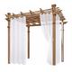 Rideaux semi-transparents imperméables blanc intérieur extérieur pour mariage patio rideau à œillets pour chambre de mariage, salon, porche, pergola, cabanon, 1 panneau