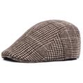 Homme Casquette Plate Casquette en tweed Gris Claire Gris foncé Coton Vêtement de rue mode Mode des années 1920 Extérieur du quotidien Sortie Treillis Chaud