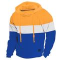 Homme Sweat à capuche Noir Blanche Vin Vert Véronèse bleu marine Capuche Bloc de couleur Cordon Sport Loisir Casual Vêtement de rue Estampage à chaud Vêtement de rue Vêtement de sport basique