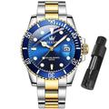 OLEVS Montres à Quartz pour Hommes Marque de Luxe Affaires Étanches Lumineuses Grand Cadran Montres de Poignet Sport Montre en Acier Inoxydable