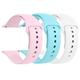 3 paquet Bracelet Sport Compatible avec Bracelet Apple Watch 38mm 40 mm 41mm 42mm 44 mm 45 mm Élastique Ajustable Silicone souple Bracelet de remplacement pour iwatch Series 9 8 7 6 5 4 3 2 1 SE