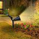 Appliques murales solaires extérieures ip65 lampe au sol pour pelouse étanche rvb changeant 4 perles led projecteurs de paysage jardin pelouse décoration de la cour lumière extérieure