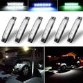 otolampara 2 / 6pcs 12v vert pod led lumières étanche sous-lumière led lumières rouges sous les lumières de lueur lumières de décoration de voiture ambre led voyant d'avertissement 5 couleurs