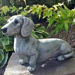 teckel statue jardin décor mémorial chien figurines chiot couché décor jardin décoration bricolage accessoires décor à la maison