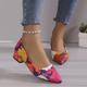 Femme Chaussures à Talons Escarpins Rose Chaussures habillées Chaussures de confort Soirée Travail du quotidien Floral Bloc de couleur Eté Talon Bottier Bout pointu Mode Décontractées Minimalisme