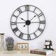 16 pouces 20 pouces 24 pouces horloge industrielle ronde en métal décor intérieur horloge pour salon horloge murale chiffres romains décoration de la maison horloge murale