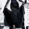 Rétro Vintage Punk et gothique Epoque Médiévale Steampunk Jupe Bal Masqué Sirène Morticia Addams Femme Mascarade Soirée Jupe