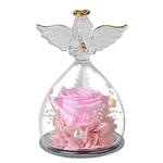 cadeaux pour la fête des femmes cadeaux de fleurs artificielles pour les femmes statues d'ange en verre cadeaux de Noël pour maman et grand-mère pour la fête des mères cadeaux d'anniversaire pour les