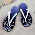 Femme Chaussons Tongs Imprimer des chaussures Tongs Pantoufles de plage du quotidien Vacances Voyage Floral Dégradé de couleur Talon Plat Vacances Mode Décontractées Polyester Jaune Rose Bleu