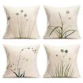 4.0 pcs Polyester Housse de coussin, Imprime Décoration artistique Rétro Vintage Loisir Carré Traditionnel Classique