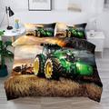 Literie 3d ferme tracteur impression housse de couette ensembles de literie housse de couette avec 1 housse de couette ou couvre-lit imprimé, 2 taies d'oreiller pour lit double/queen/king