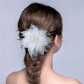 Tissu Fleurs / Coiffure / Pince à cheveux avec Fleur 1 pc Mariage / Occasion spéciale Casque