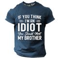 T-shirt graphique sarcastique à lettres pour homme manches courtes impression 3D col rond designer quotidien sports casual extérieur vacances sortie noir bleu marine vert armée printemps et été