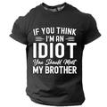 T-shirt graphique sarcastique à lettres pour homme manches courtes impression 3D col rond designer quotidien sports casual extérieur vacances sortie noir bleu marine vert armée printemps et été
