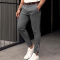 Homme Pantalon Chino Pantalons décontractés Zippé Poche avant Plein Confort Respirable Entreprise Casual du quotidien Mode basique Marron Kaki