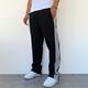 Homme Joggings Pantalon de survêtement à jambe droite Pantalon plissé Patchwork Bande latérale Taille elastique Bloc de couleur Confort Respirable Casual du quotidien Vacances Sportif Mode Noir Bleu