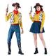 Histoire de jouet Cowgirl Cow-boy Boisé Déguisements de couple de groupe d'Halloween Homme Femme Cosplay de Film Cosplay Déguisements Jaune Costume Halloween Carnaval Mascarade Polyester